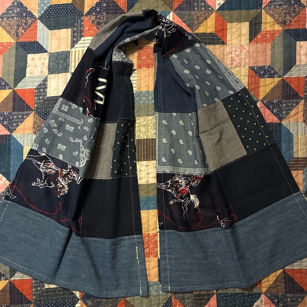 CUSTOM RRL/RL PATCHWORK SCARF (100% UPCYCLED RALPH LAUREN FABRICS)- 1 OF A KIND